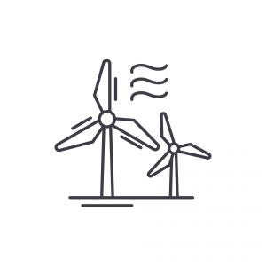 Graphic showing how a wind turbine works 