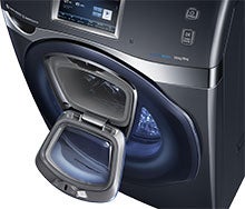 Samsung washing machine with addwash door open