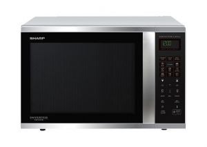 silver new microwave oven by sharp