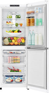 LG 310L Anti-fingerprint White Bottom Mount Fridge GB-310RWL