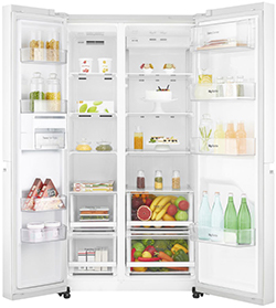 LG 687L Side by Side Fridge with 3 Star Energy Rating GS-B680WL