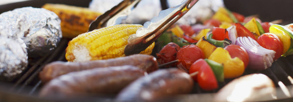 grilling meats and vegetables