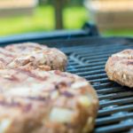 burgers on a grill