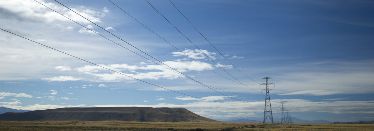 electricity tower and lines