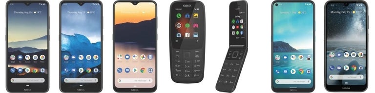 A range of Nokia phones