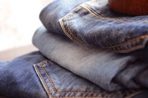 Jeans and denim wash cycles