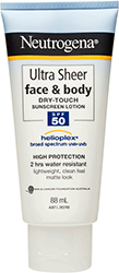 Neutrogena Ultra Sheer Face & Body Dry Touch Sunscreen Lotion SPF 50