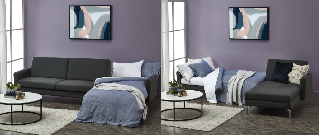 Purple- Grey-Couch