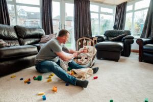 baby using bouncer