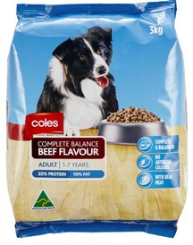 coles purina dog food