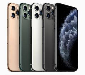 iPhone 11 Pro in four colours