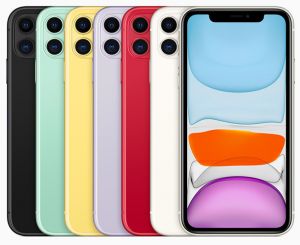 iPhone 11 in six colours