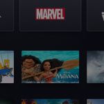 Home page for Disney Plus streaming service