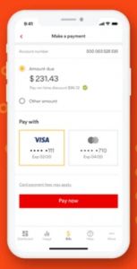 Origin Energy app on Apple device showing bill payments