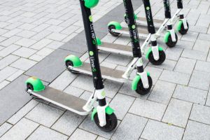 Lime Electric Scooters used for transportation