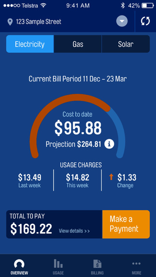 AGL Energy app screenshot 