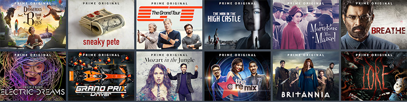 Sample of Amazon Original shows available on Prime Video