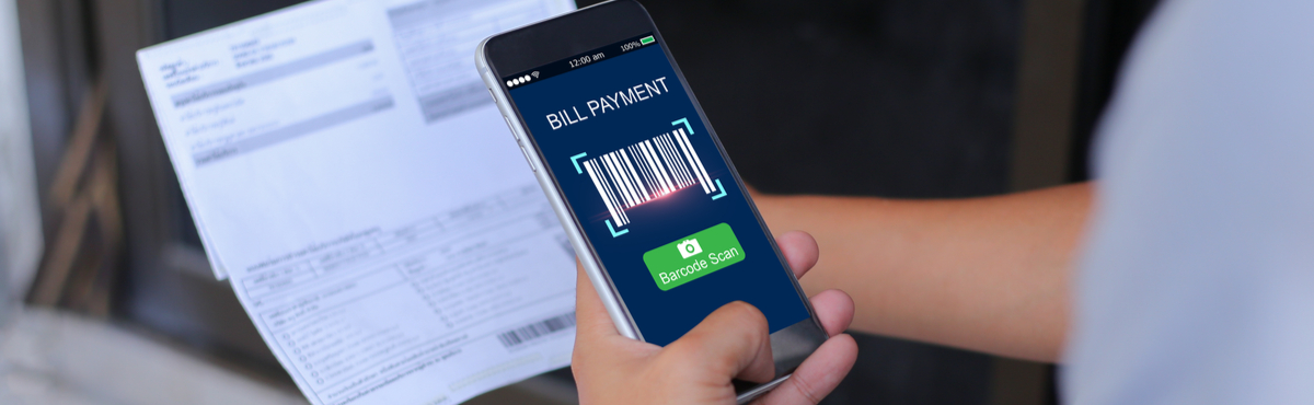 Mobile energy provider app scanning bill