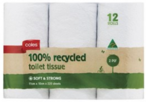 Coles Recycled toilet paper review
