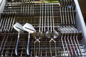 dishwasher with top cutlery drawer