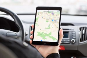 Maps on Tablet in Car