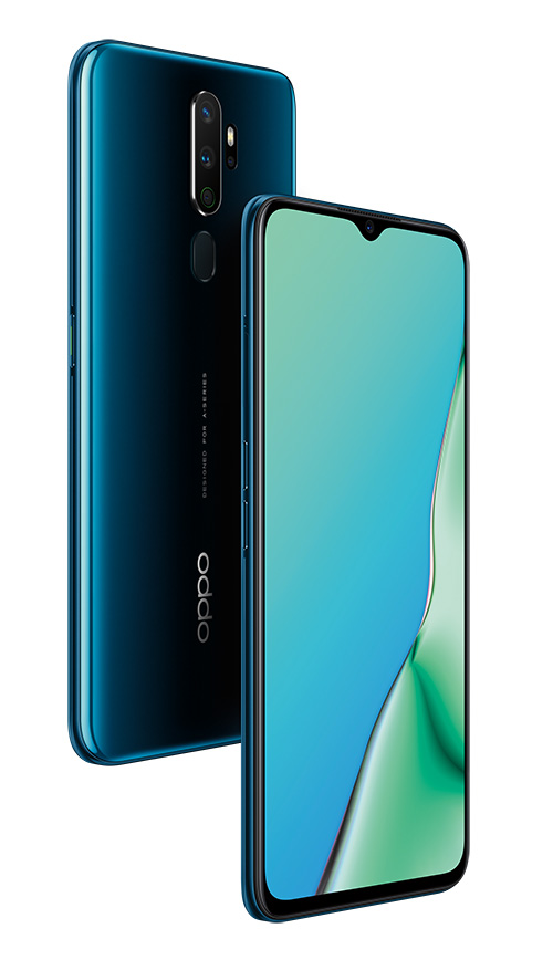 OPPO A5 2020 in marine green colour