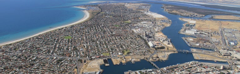 Adelaide city aerial view