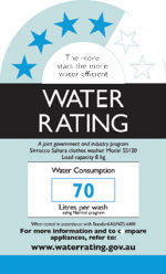 water rating label australia