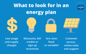 what to look for in an energy plan inforgraphic
