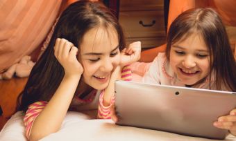 Kids streaming shows and movies on tablet