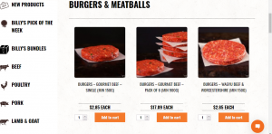 You can buy meat online at Meat at Billy's