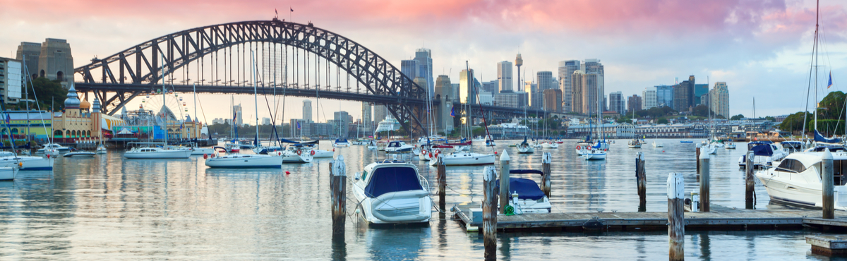 Sydney harbour bridge and cbd nsw