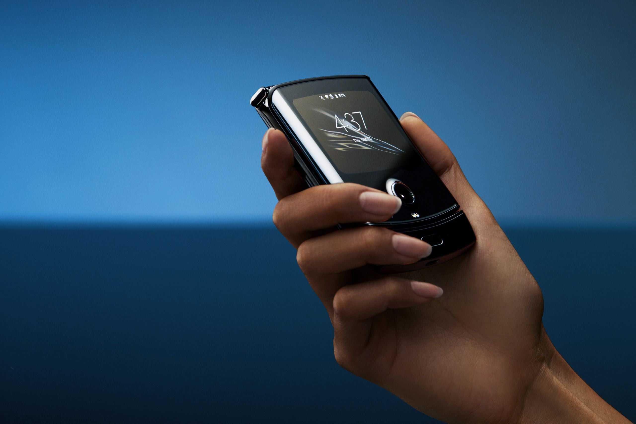 A Motorola Razr, a smartphone with a folding screen