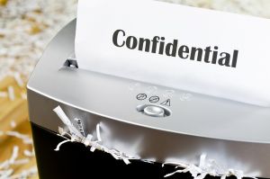 Shredding confidential documents