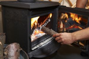 Woodburning fireplace