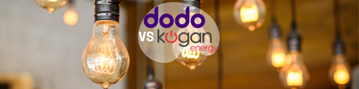 Light bulbs with dodo and kogan energy logos