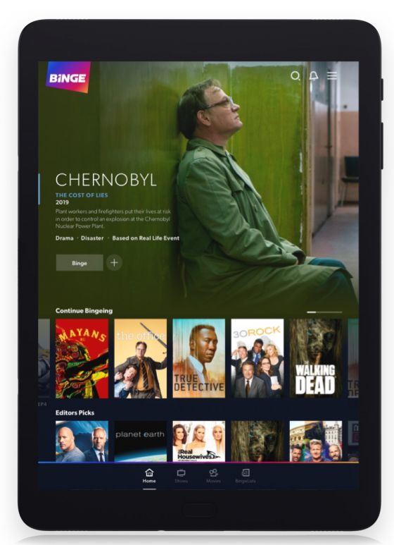 shows on binge app
