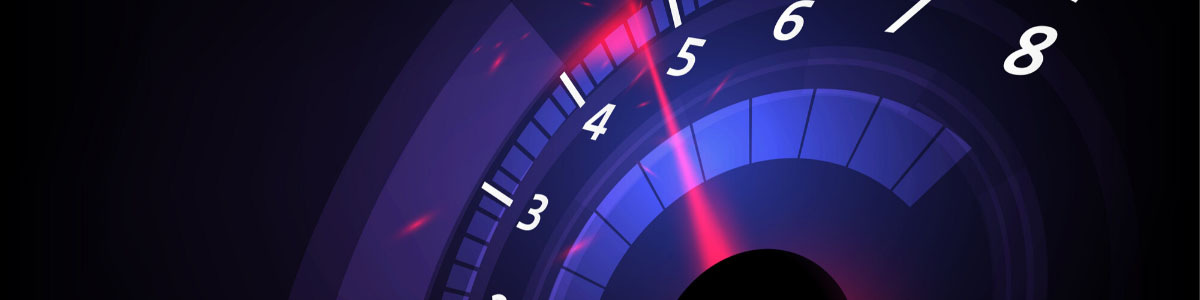 Speedometer representing NBN speed