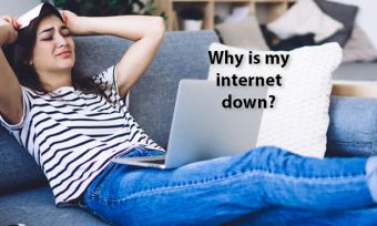 Woman upset at internet outage