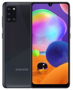 Front and back of Samsung Galaxy A31 phone