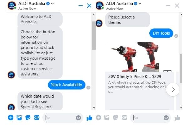 ALDI Special Buys chatbot