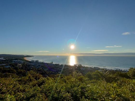 Landscape photo of sun over ocean