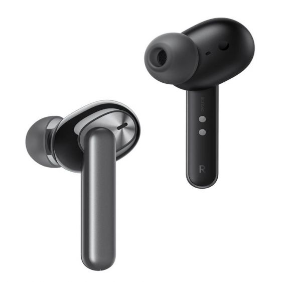 A pair of earbuds