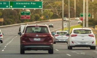 cars on victoria motorway