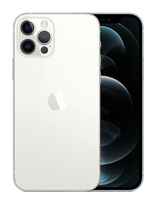 Front and back of iPhone 12 Pro in silver