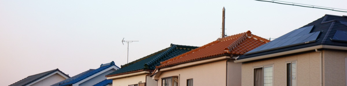 rooftops with power lines