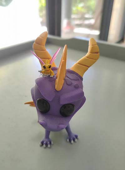 Spyro figurine taken on the Realme 7 Pro phone