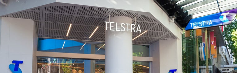 Outside of a Telstra store