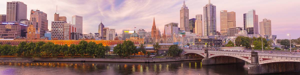 melbourne yarra sunset