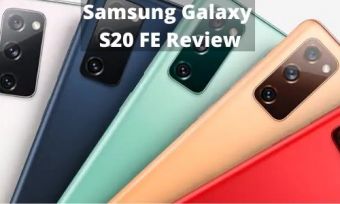 Several Samsung Galaxy S20FE phones lined up